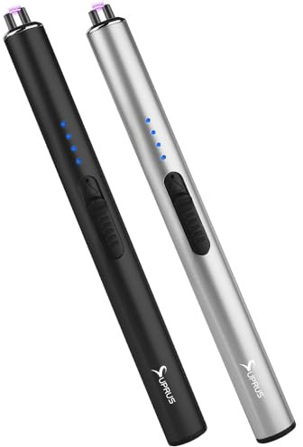 SUPRUS Elektrisches Feuerzeug Arc Winddicht Flammenloses USB Wiederaufladbares Feuerzeug mit Sicherheitsschloss