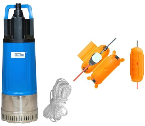 Güde Drucktauchpumpe GDT 1200 I & Brennenstuhl Safe-Box BIG IP44 / Schutzbox für Verlängerungskabel (Schutzkapsel für Kabel im Außenbereich) gelb