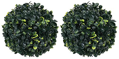 CIADAZ Künstliche Buchsbaumkugeln 2 Stk Buchsbaumkugel Künstlich, Kunstpflanze, Buchsbaum Schablone Kugel, Künstliche Pflanzen, Artificial Plants, 22 cm