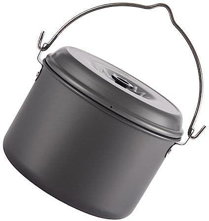 HONMEET 1pièce Pot De Camping Avec Poignée Pour Randonnée Et Cuisine Plein Air Ustensile De Camping Pour Personnes