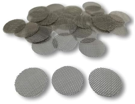 Einlege Bong-Siebe9.5mm Feinmaschig Kopfsieb Pfeifen Sieb Einlegesieb Metallsieb Glas Kopf Gitter Zubehör,Edelstahl Screen Pipe Screens Rohr Filterung Rauchen Pfeife Sieb Filter,60 Stück