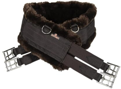 Kentucky Horsewear - Sattelgurt - Wolle/Pelz - Braun/Braun 125cm