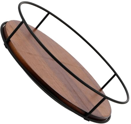 Amosfun Plato Giratorio De Madera Lazy Susan De 9 Pulgadas Para Cocina Organizador De Especias Bandeja Redonda Para Encimera Diseño Elegante Grados Almacenamiento Versátil