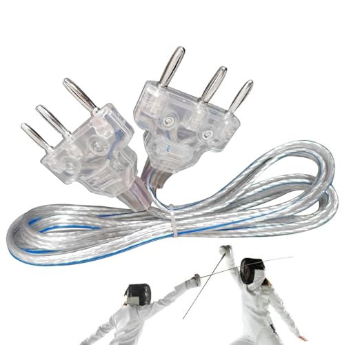 Tyinerc Alambre de Cuerpo para Vallas, lámina de Cuerda, Alambre de Cuerpo Ligero, Cable de Cuerpo de Acero Inoxidable, Cuerda Flexible Sabre Flexible, Accesorio de Transparente para esgrimistas