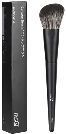 MSQ Angled Kontur Pinsel Kabuki Blush Pinsel für flüssige Foundation Pinsel | Gesichts Make-up Pinsel Synthetische Borsten, Vegan & Tierversuchsfrei