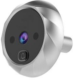 Homoyoyo 90grado Campanello Digitale Con Visore Spioncino Angolo Ampio Telecamera Interna Con Memoria Integrata Archiviazione Ciclo Stand-by Fino Giorni Compatibile Senza Batteria Colore