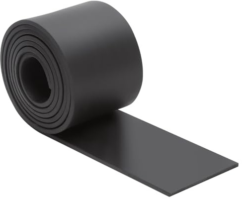 Tiras de Goma de 3 mm, Alfombrilla de Goma Dura de 5 cm x 1 m, Tiras de Gomas Dura para Aislamiento, antivibración, Placas de Gomas Antideslizantes para Exteriores, Alfombrillas para Puerta