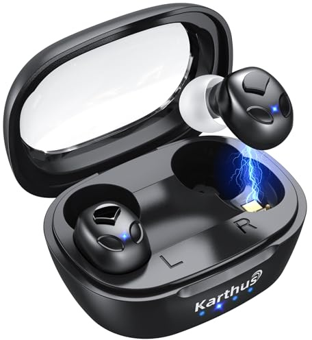 Karthus OTC Hearing Aids for Seniors & Adults, Rechargeable Hearing Aids with Noise Cancelling & Clear Sound, 16-Channel Digital DSP & 2 Environment Modes, 80+ Hour Battery Life, Comfort-Fit, Black