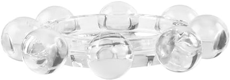 DONOUCLS Crystal Bubble Candle Holder Set, Round Pillar Candlestick Plate Stand, Modern Decorative for Table Centerpieces, Home, Party, Wedding Decor (Clear)