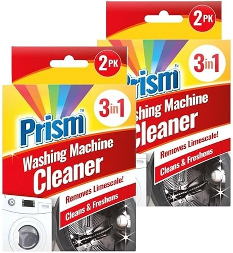 2pk Washing Machine Cleaner Lint Dryer Front Top Loader Tank Cleaner Dirt Residue Bacteria Limescale Remover 3 in 1 Machine Cleane by Red Rainbow