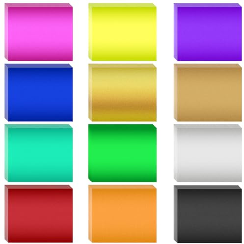 120 Sheets Gold Leaf Sheets 12 Colors 8.5x8 cm Gold Foil Sheets for Crafts
