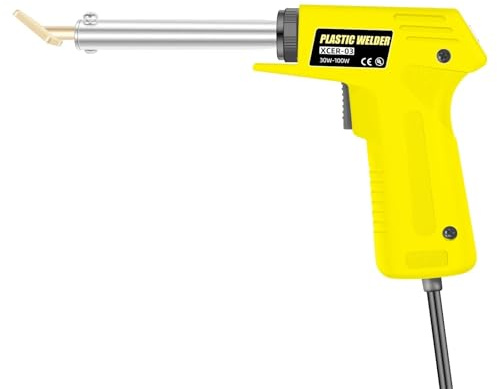 Plástico Soldadura Máquina Soldador de plástico de 30-100 W, kit de soldadura de plástico con puntas de soldador, pistola de soldador, herramienta de reparación de superficies(Yellow)