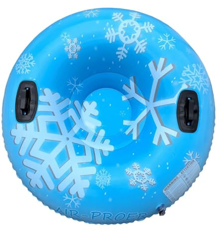 Wenoup Tubo de Nieve Inflable para Invierno, 110 Cm (43,3), Trineo Inflable Resistente para La Nieve, Ideal para Divertirse en Invierno, Actividades FA, Azul