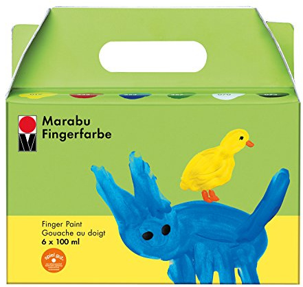 Marabu 030200081 - Fingerfarbe 6er Set 100 ml