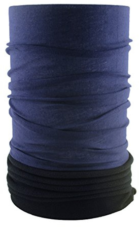 HeadLOOP Polar EXTRA LANG Schwarz Blau Fleece + Schlauchtuch Multifunktionstuch Schal Halstuch Kopftuch Microfaser