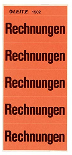 Leitz 15020000 Inhaltsschild (Rechnungen, selbstklebend) 100 Stück rot