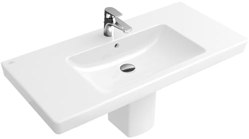 Villeroy & Boch Subway 2.0 Möbelwaschtisch 100x47cm mit Hahnloch und Überlauf weiß