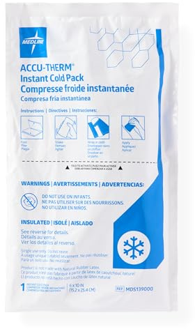 Medline Accu-Therm Instant Cold Pack, Heavyweight, 6 Width x 10 Length (Pack of 24)