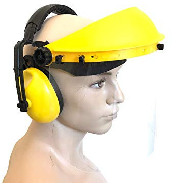 Ratioparts Gehör-&Gesichtschutz-Kombination Klarsichtvisier, Kopfgröße 52-63 cm, H:200mm