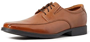 Clarks Tilden Walk Mens Dark Tan Lea, 8