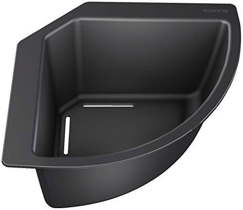 BLANCO Eck-Schale | Kunststoff schwarz | 215 x 215 mm | Passend zu allen Granitspüle aus SILGRANIT-Spülen