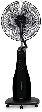 CREATE / AIR MIST/Ventilador nebulizador oscilante blanco y negro/Ultrasilencioso, ventilador y humificador, nebulizador con vibración ultrasónica, 3 velocidades, ruedas multidireccionales, 90W
