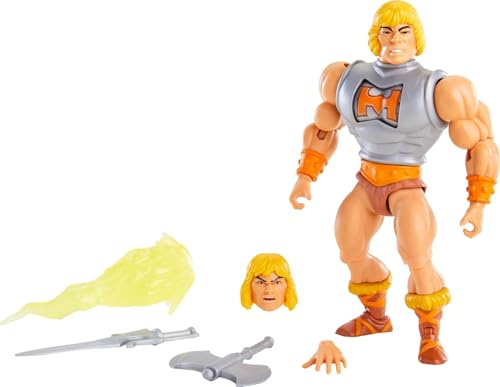 Masters of the Universe GVL76 - Origins Deluxe He-Man Actionfigur, ca. 14 cm groß, Geschenk für 6- bis 10-Jährige und erwachsene Sammler