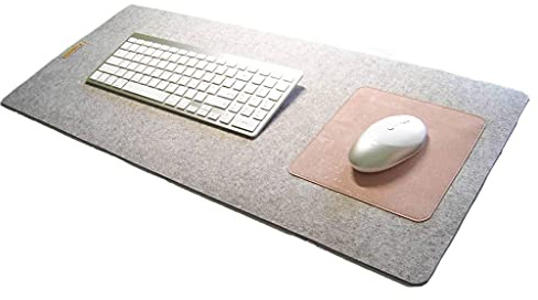 artistalista Schreibtischunterlage für Tastatur mit Mauspad Handmade Merino Wollfilz Filz Kork Farb- und Größenauswahl
