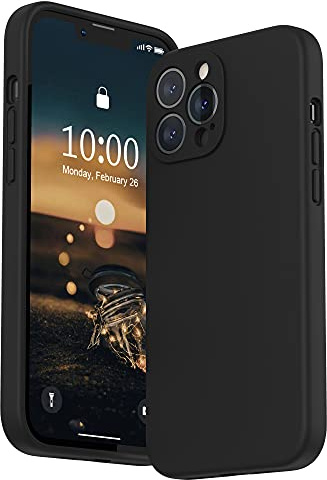 SURPHY für iPhone 13 Pro Max Hülle Silikon mit Displayschutzfolie | Case mit Kameraschutz Stoßfeste Handyhülle für 6,7 mit Erhöhter Randschutz