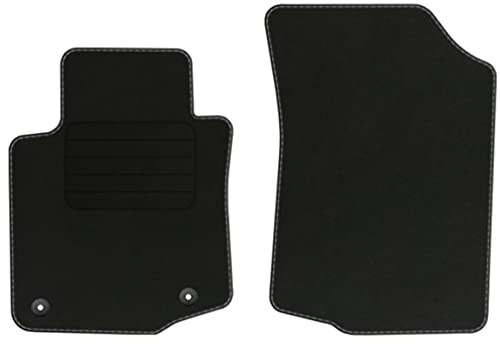 Veloursfussmatten für Toyota Aygo I Bj. 2005-2014 Basic VORNE runde Befestigungen Automatten Velourmatten Mit Absatzschoner Passform Neu