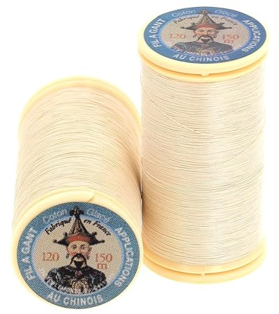 Sajou Bobine de Fil à Gant - Patchwork et Appliqué Au Chinois - Fabriqué en France - Coloris 312 : Ecru