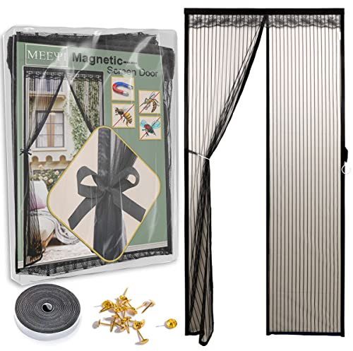 Insektenschutz Fliegenvorhang 225x205cm Magnetische Fliegengittertür Moskitonetz Dachfenster Fliegenschutzgitter Auto Schließen Schutz vor Mücken, Fliegen für Balkontür Wohnzimmer Ohne Bohren