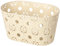 KOTARBAU® Cesto portaoggetti in plastica per mollette cosmetiche pasticceria con motivo floreale, 30 x 18 x 16 cm, rotondo