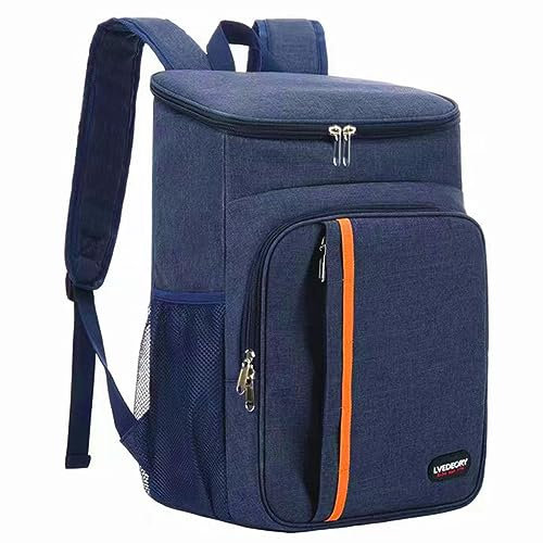 LVEDEORY Zaino Termico Frigo,Borsa Termica Porta Pranzo，22l Lmpermeabile Borsa Termica,Adatto Lavoro，Campeggio，Viaggi，Attività all'aperto ed eventi sportivi (blu)