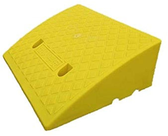 ANSNOW Bordsteinrampen, Laderampen Für Werksparkplätze, Rutschfeste Matte Aus Gelbem Und Schwarzem Kunststoff Für Den Außenbereich, Auto-Auffahrpad, Größe: 50 X 40 X 17 cm/Gelb/50 * 40 * 17Cm