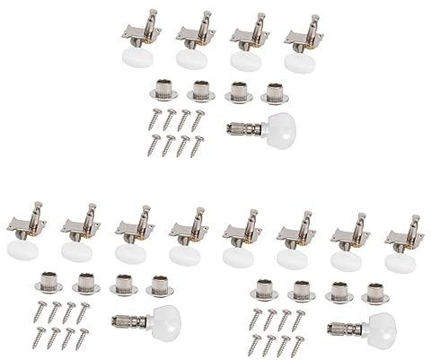 Toyvian 15stücke Banjo Stimmwirbel Mit Buchsen Weiße Und Silberne Tuning Pegs Ersatz Für Alte Mechaniken Geeignet Für Banjo-instrumente