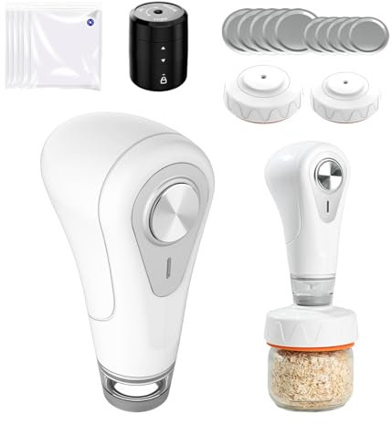 Wevac Mason Jar Vacuum Sealer, Multi Hand Vacuum Pump Kit for Mason Jars, Bags, and Wine Bottles, Handheld Food Vacuum Sealer Machine Perfect for Food storage, Beverage Saver and Pickling