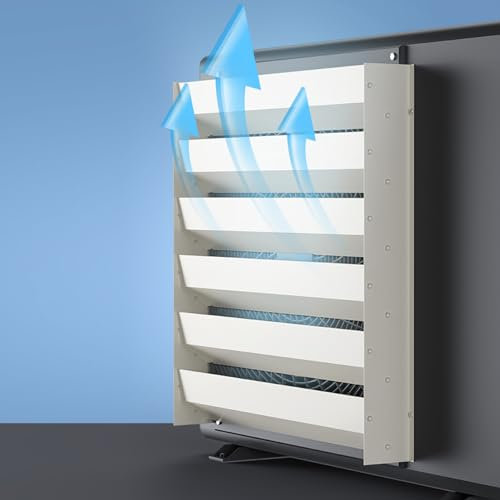 Copertura dell'unità AC con deflettore del condizionatore d'Aria in Acciaio zincato,Copertura della Guida del Vento con deflettore Anti-Diretto,Difensore del condensatore del compressore CA