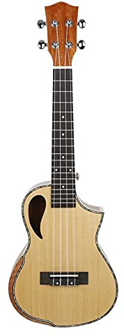 Ukulele Bausatz Konzert-Ukulele 23-Zoll-Konzert- Konzert Ukulele Fichte-Holz-Sopran-4- Saiten Hawaiian- Gitarre Professionelle Saiten- musikalische Instrumente Mit Fall