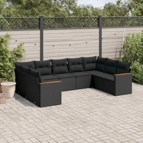 Festnight Loungemöbel Set mit Stauraum Gartenlounge XXL Groß Garten Lounge Rattan Sofa Outdoor Polyrattan Gartensofa Terrasse Terrassenmöbel Gartenmöbel Ecklounge Couch Sitzgarnitur