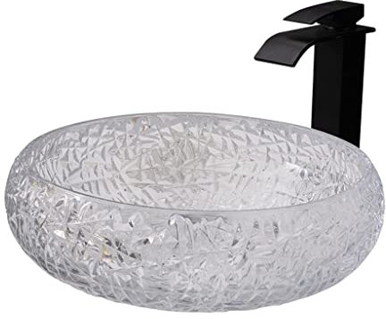 Badezimmerwaschbecken Badezimmer-Waschbecken Kleines Badezimmer-Waschbecken mit Waschtisch Glaswaschbecken Badezimmer-Waschbecken mit Waschtisch Schüssel mit Wasserhahn Kombi-Waschbecken mit Waschtis