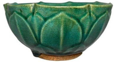 OTENG Porzellan im Hofstil Pastell-Porzellanschale, Porzellan-Reisschale im chinesischen antiken Palaststil, 11,5 cm, Song handgeschnitzte Lotusschale, Porzellan-Retro-Dekoration, gesammelt