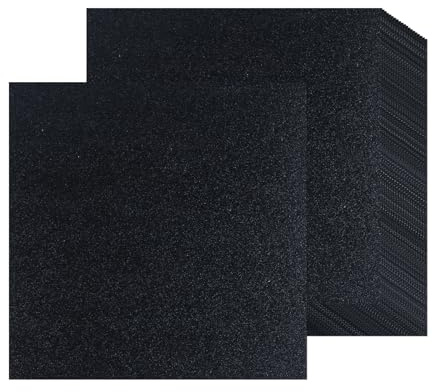 12 hojas de papel de cartulina negra con purpurina de 30 x 30 cm, papel grueso con purpurina de 250 g/m², cartulina brillante para álbumes de recortes, proyectos de arte, tarjetas de felicitación,