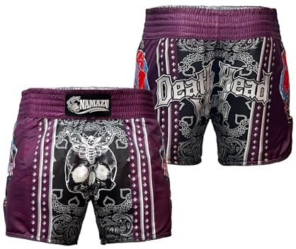 NAMAZU Muay Thai Shorts for Men and Women, High Grade MMA Gym Boxing Kickboxing Shorts., Tbsn24zise, Large