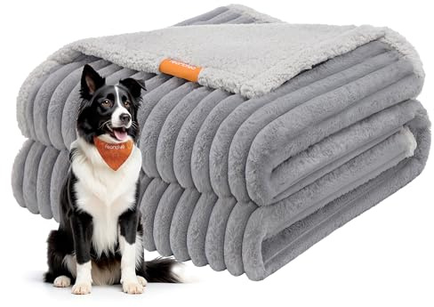 Feandrea Alfombra Impermeable para Perros, Tamaño XL, 152 x 127 cm, para Perros Medianos y Grandes, Diseño Reversible, Funda de Sofá, Lavable, Gris Paloma y Gris Claro PPB036G01