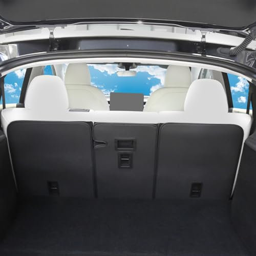 TOPABYTE 3 coperture posteriori per sedili di seconda fila per Tesla Model Y Juniper 2025 (5 posti), protezione per lo schienale per tutte le condizioni atmosferiche, 2a fila, accessori per sedili