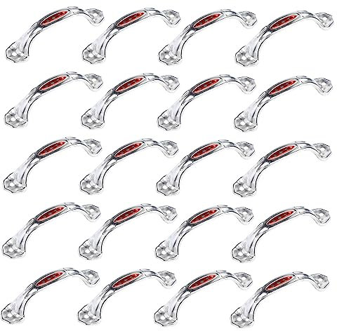 Holibanna 20pcs Stainless Steel Cabinet Pull Handles Silver Simple Design