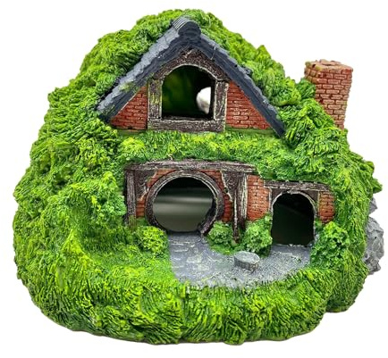 Aquarium Fish House – Resin Reptile Cave Decor, Fish Tunnel Decoration | Underwater Shelter Fish Tank Ornament, Realistic Cave Accessory for Aquarium Tank Equipment Reptile Enclosures