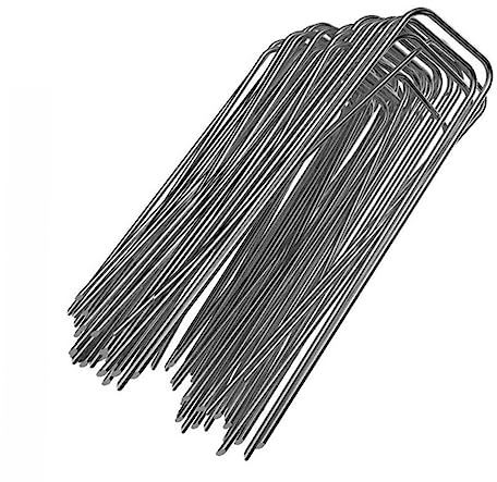 Mikikit 50 Piezas Clavos Forma para Fijar Césped Clavos De Jardín para Pilotes Herramienta para Césped Artificial Antihierba para Jardín