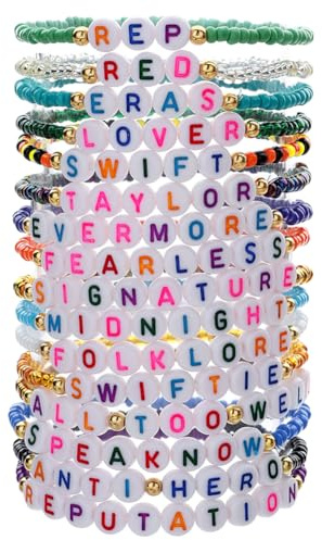 WFKKMEQ Stackable Friendship Bracelets, Colorful Beads Bracelet, Bohemian Stretch Bracelets, Beach Surfer Bracelet, Jewellery for Women Girls